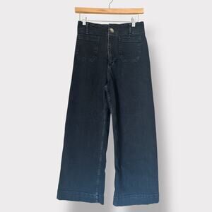 Maeve By Anthropologie wide leg hipster cropped trouser 28